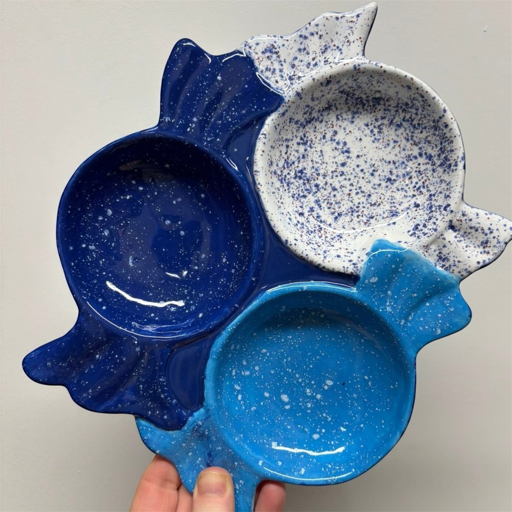 Sweetie 3pot Condiments Serving Tray (Carton of 6)