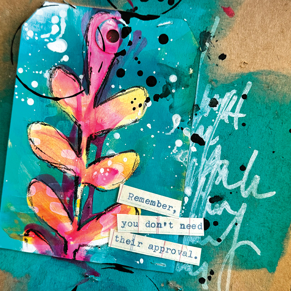 Dina Wakley MEdia Stencil - Branches Redux 