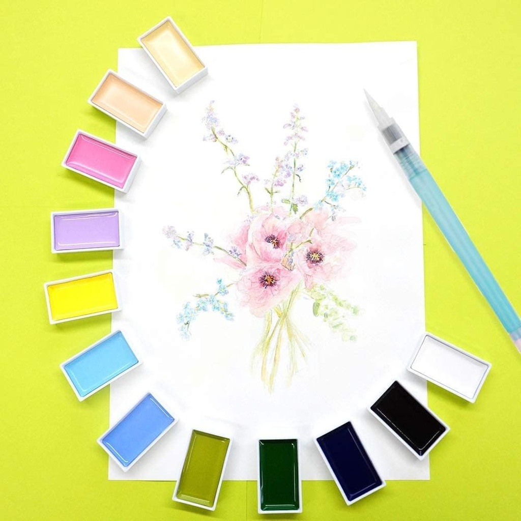 Kuretake Gansai Tambi 12 Colour - Set 2