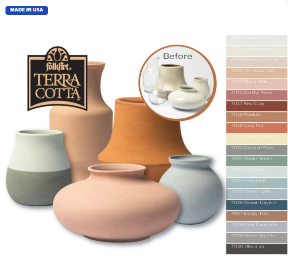 FolkArt TerraCotta Textured Paint - Sea Stone (2oz)