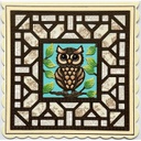 Large Owl Applique Patchwork Square