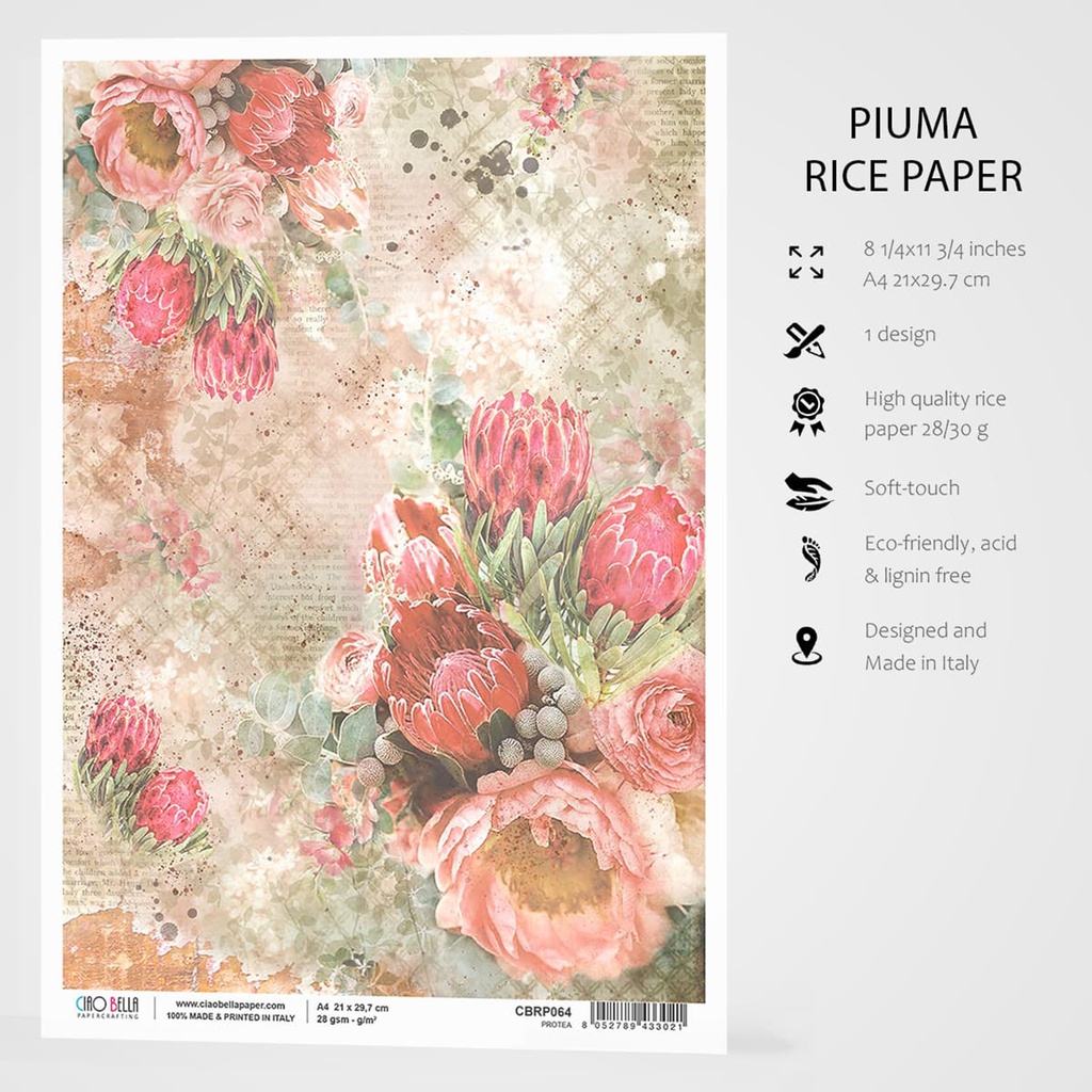 Rice Paper A4 Protea
