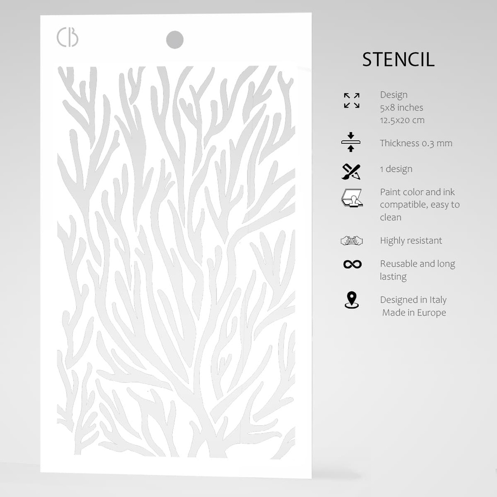 Texture Stencil 5x8 Corals