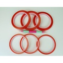 6 rolls of Red liner tape - 45 metres with FREE PRICKING TOOL