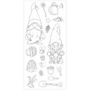 Debbi Moore Designs Gardening Gnomes Match It Rubber Stamp Set