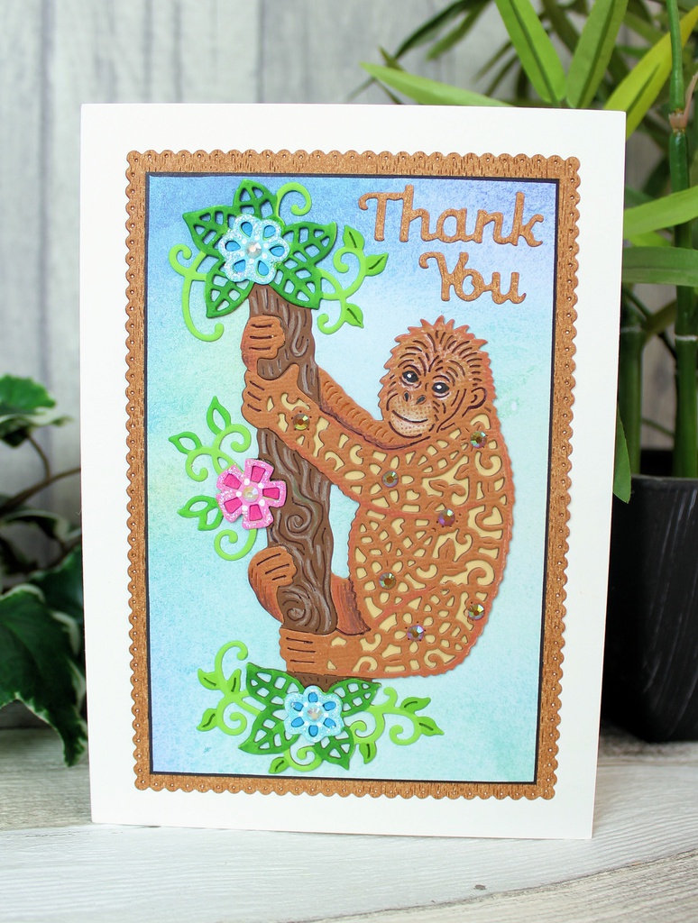 Floral Baby Orangutan - Sweet Dixie Cutting Die