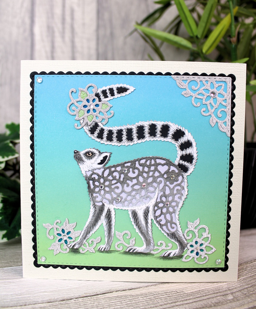 Floral Ring Tailed Lemur - Sweet Dixie Cutting Die