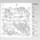 Texture Stencil 8&quot;x8&quot; Black Swan