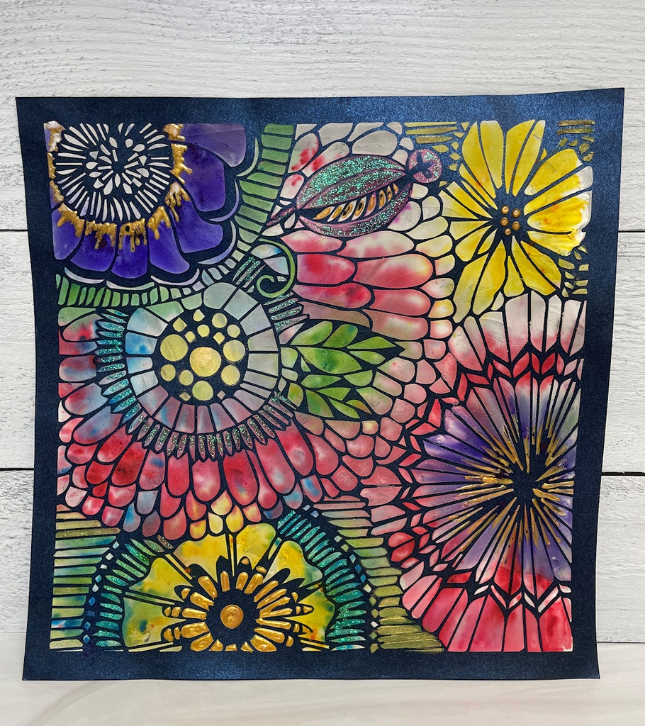 6x6 Stencil Botanical Dream2