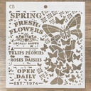 Ciao Bella Spring Fresh Flowers 8" x 8" Texture stencil  