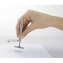 Silver pen with Personalised built in stamp