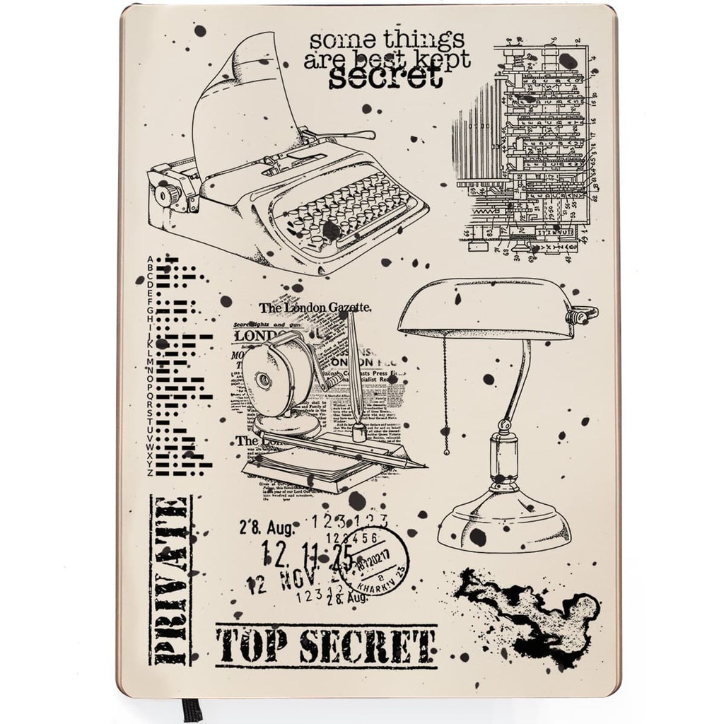 Ciao Bella Clear Stamp Set 6" x 8" - Top Secret