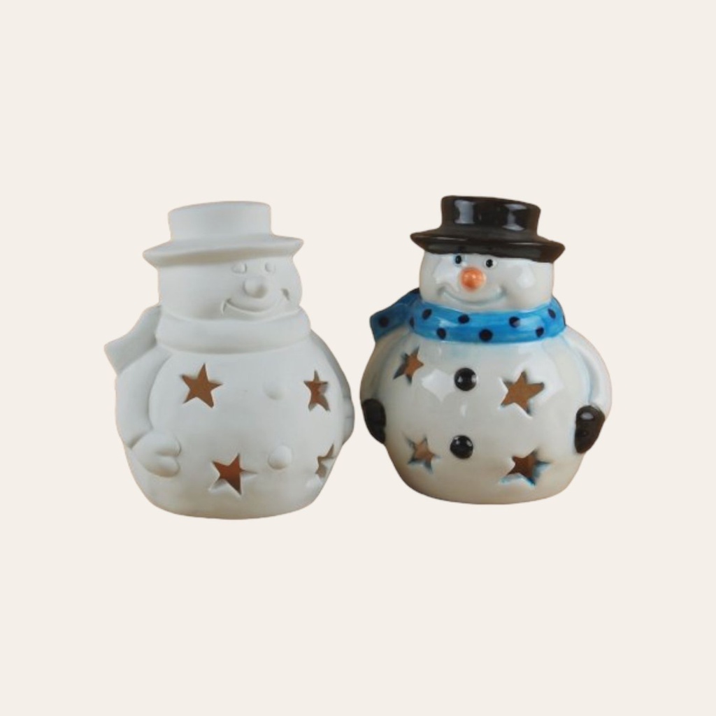 Xmas Snowman T Light (carton of 12)