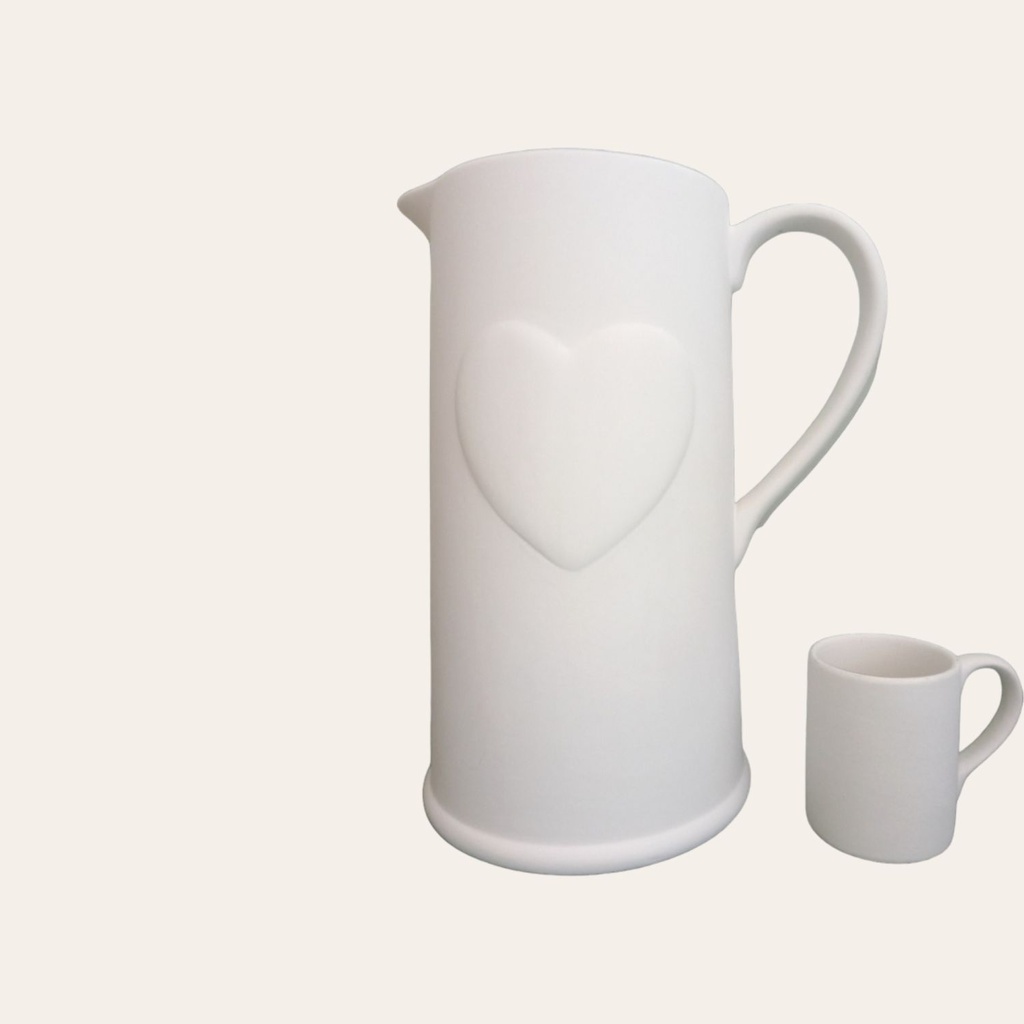 XXL Heart Jug or vase - CHECK KILN SIZE (carton of 2) 