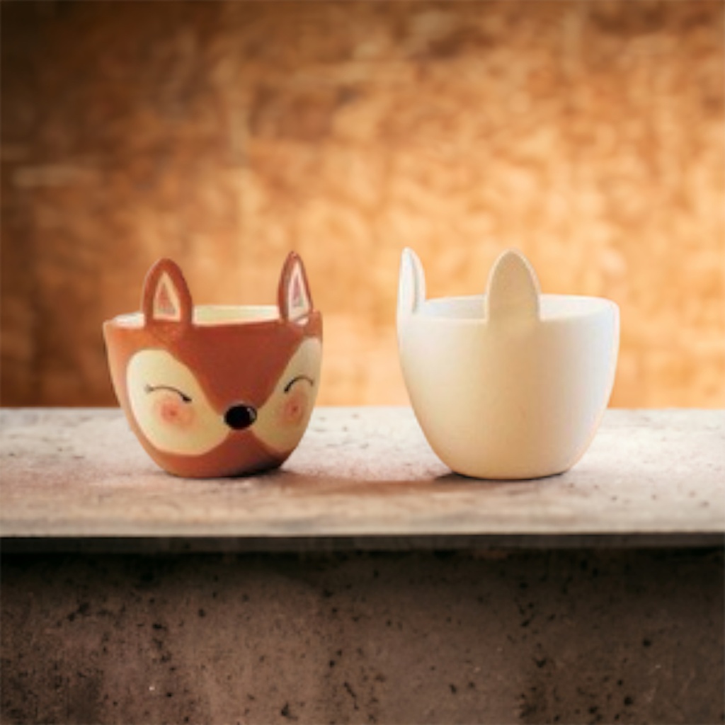 Fox/Animal Dish Plant Pot (carton of 6)