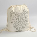 Drawstring bag, light natural, size 37x41 cm, 115 g, pack of 3