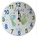 Clock Face 10mm hole, embossed numbers (carton of 6)