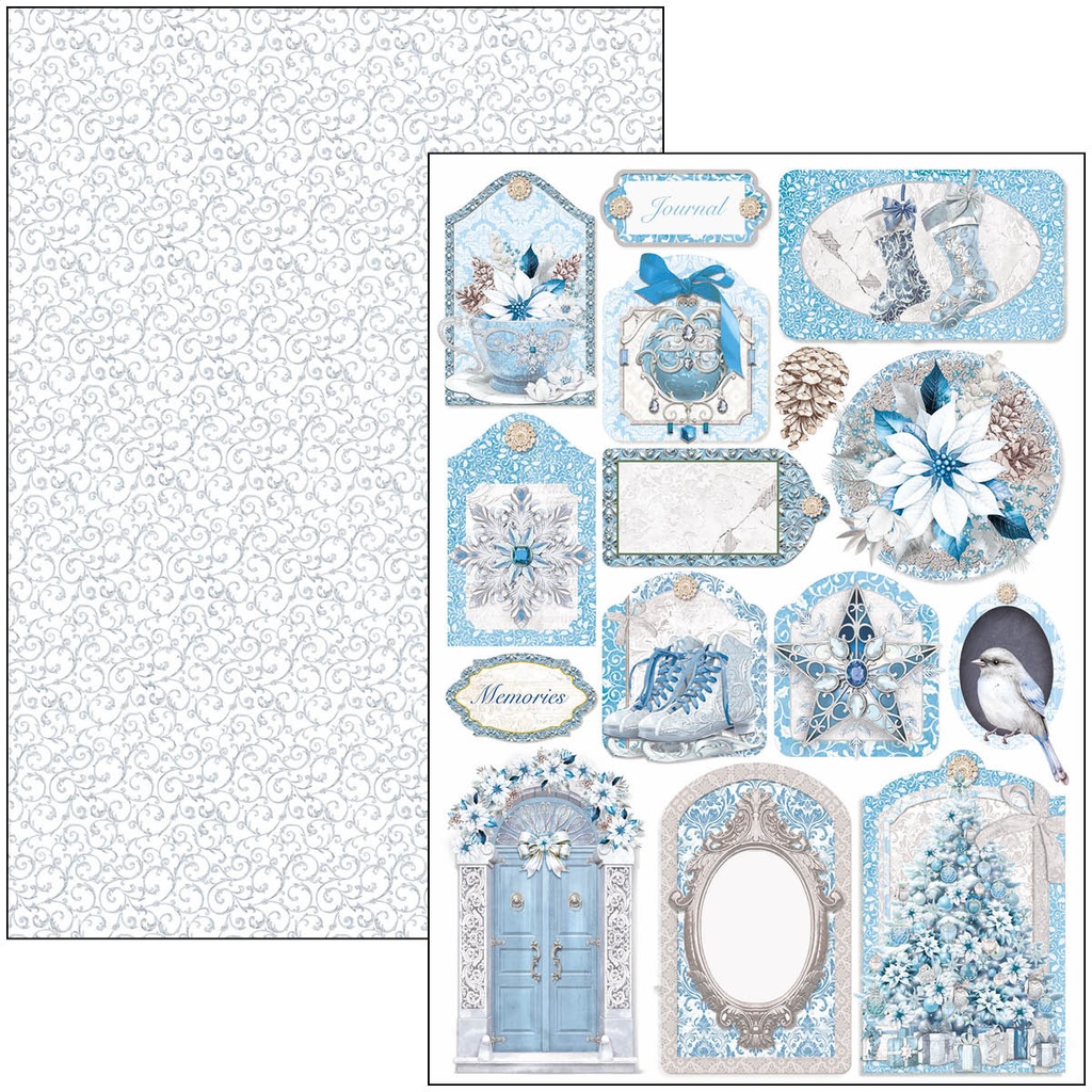 Elegance of Blue  Creative Pad A4 9/Pkg