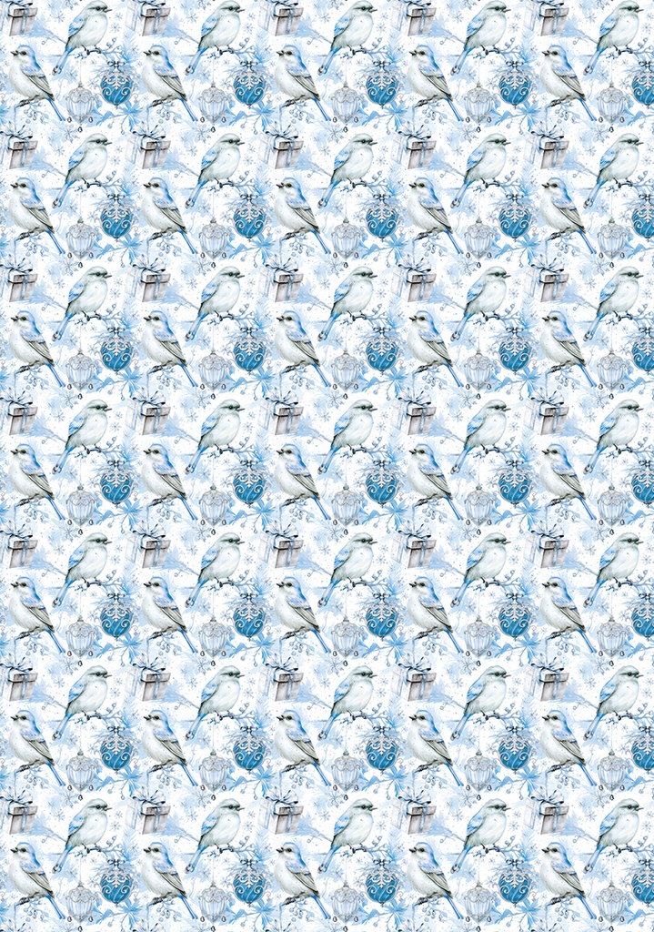 Vellum Elegance of Blue  Paper Patterns A4 6/Pkg