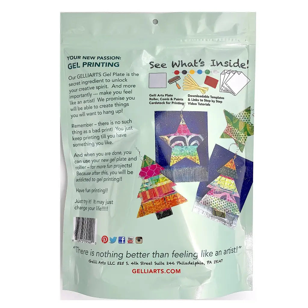 Gelli Arts Christmas Card Kit