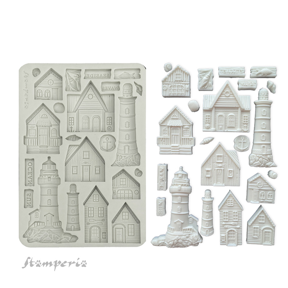 Silicon mold A5 - Silent Sea houses and lighthouse 
