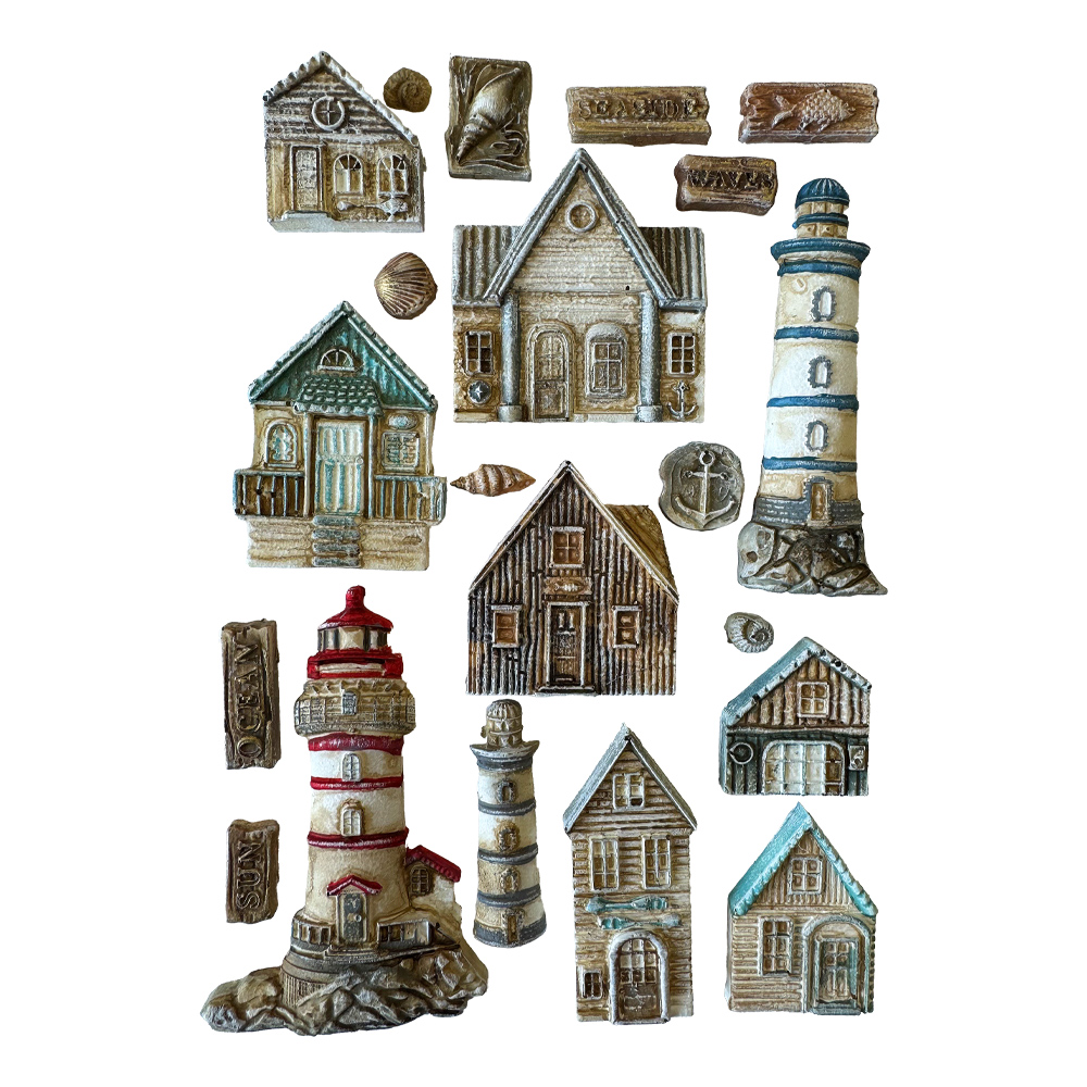 Silicon mold A5 - Silent Sea houses and lighthouse 