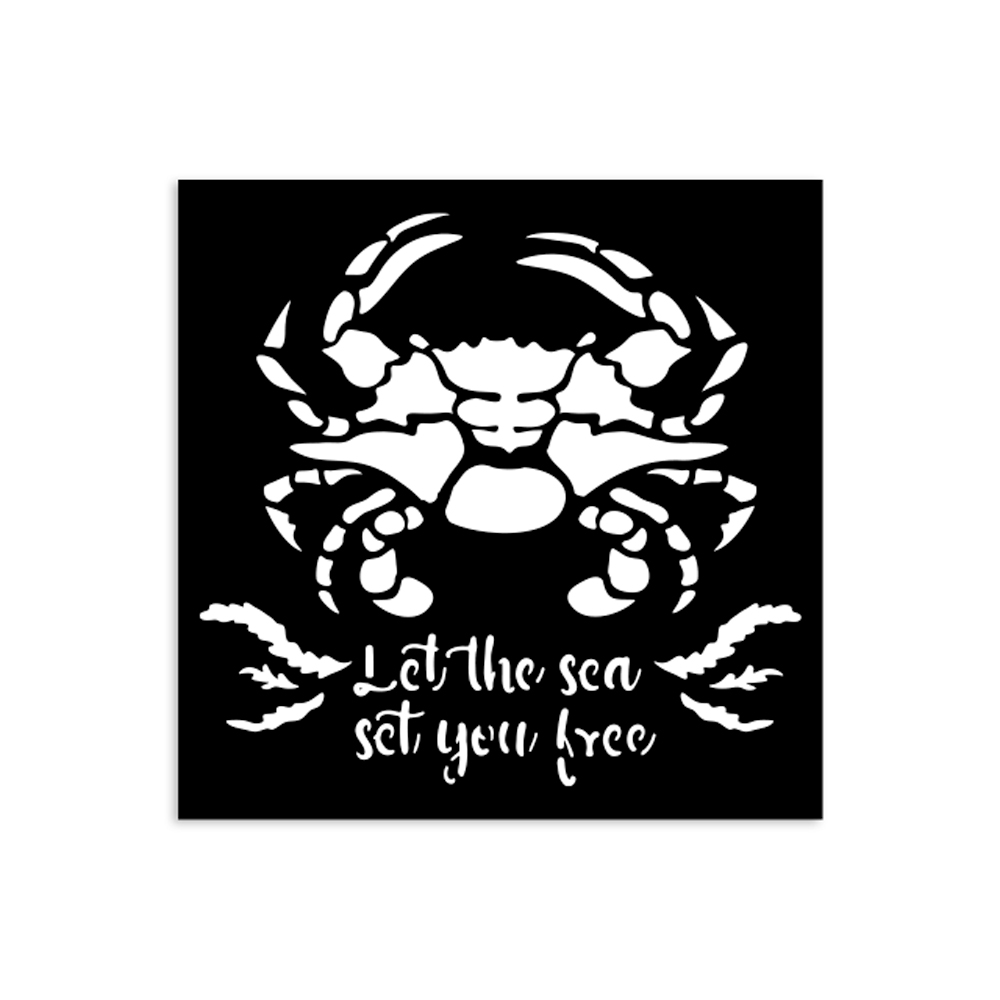 Thick stencil cm 12X12 - Silent Sea crab