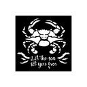 Thick stencil cm 12X12 - Silent Sea crab