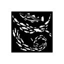 Thick stencil cm 12X12 - Silent Sea fish