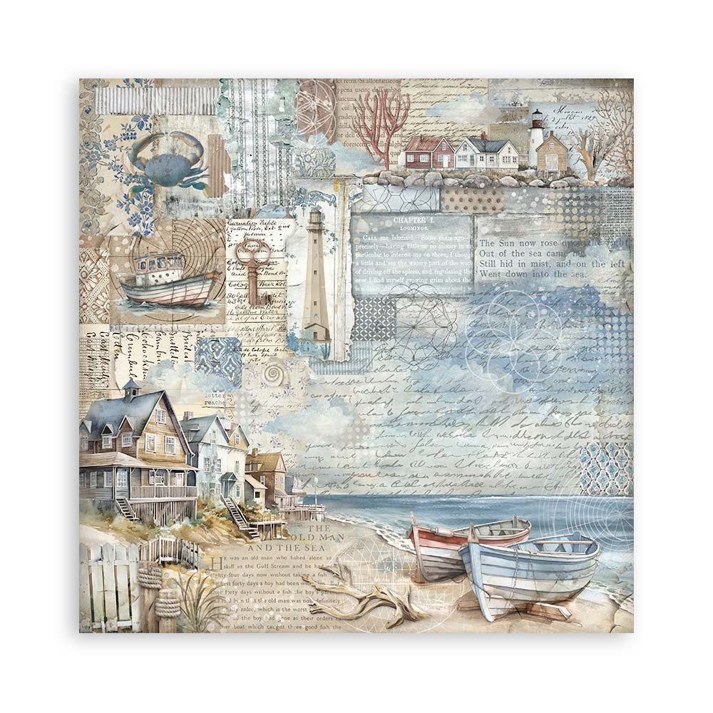 Scrapbooking Pad 22 sheets cm 30,5x30,5 (12"x12") Single face - Silent Sea