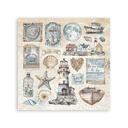 Stickers mm 165x165  4 sheets - Silent Sea 