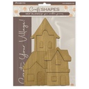 Assortment Village: 4 crafty shapes and 2 Decorative chips