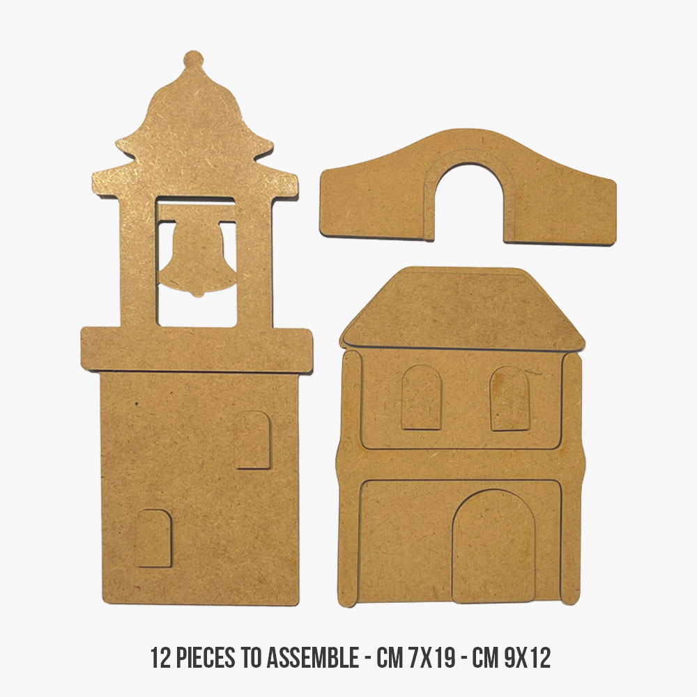 Assortment Village: 4 crafty shapes and 2 Decorative chips