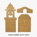 Assortment Village: 4 crafty shapes and 2 Decorative chips