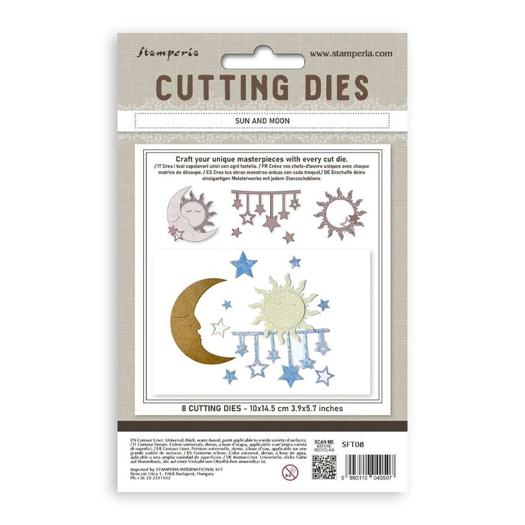 Stamperia - Timeless Cutting Dies A6 - Sun and moon 