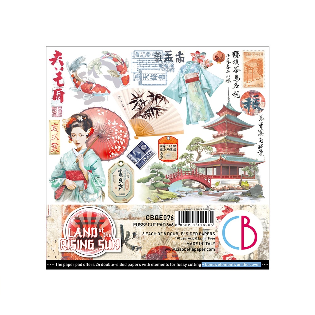 Ciao Bella Paper - Land of the Rising Sun Fussy Cut Pad (6"x6")