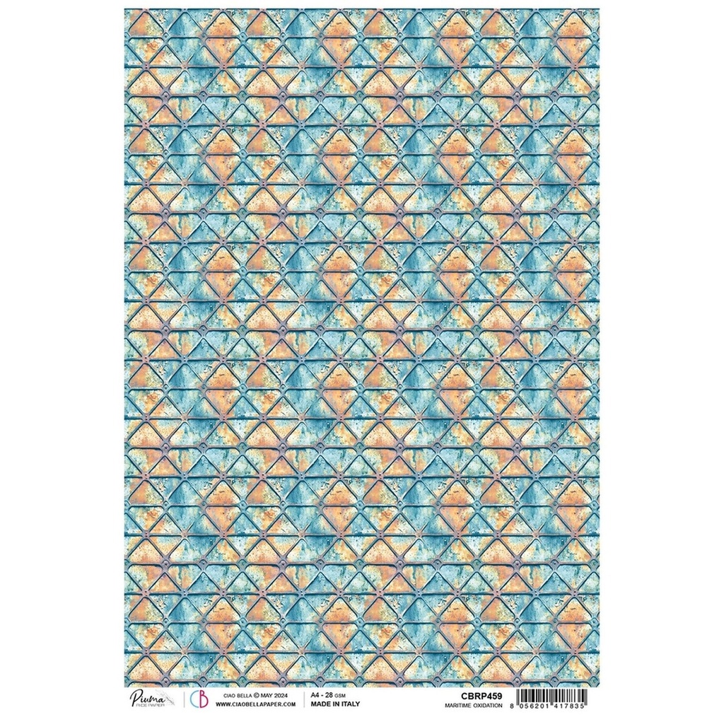 Ciao Bella Paper - Maritime Oxidation A4 rice paper (SINGLE Sheet)