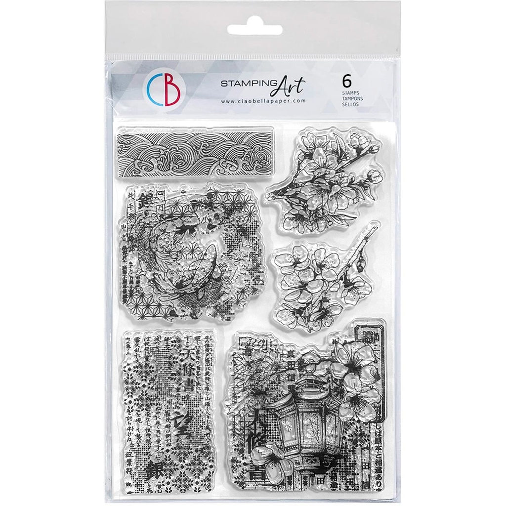Ciao Bella Paper - Sakura Blossom 6"x8" stamp set