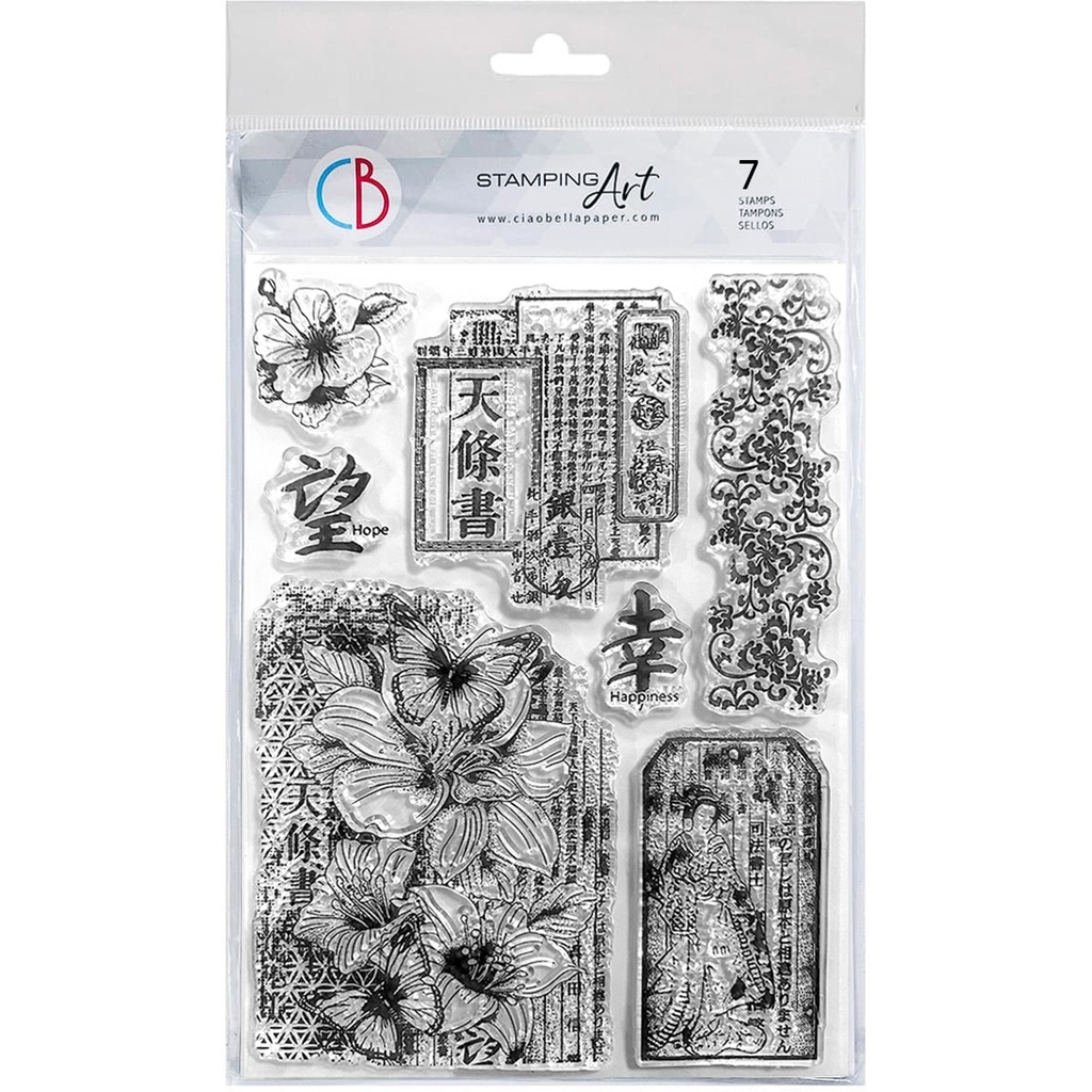 Ciao Bella Paper - Land of the Rising Sun 6"x8" stamp set