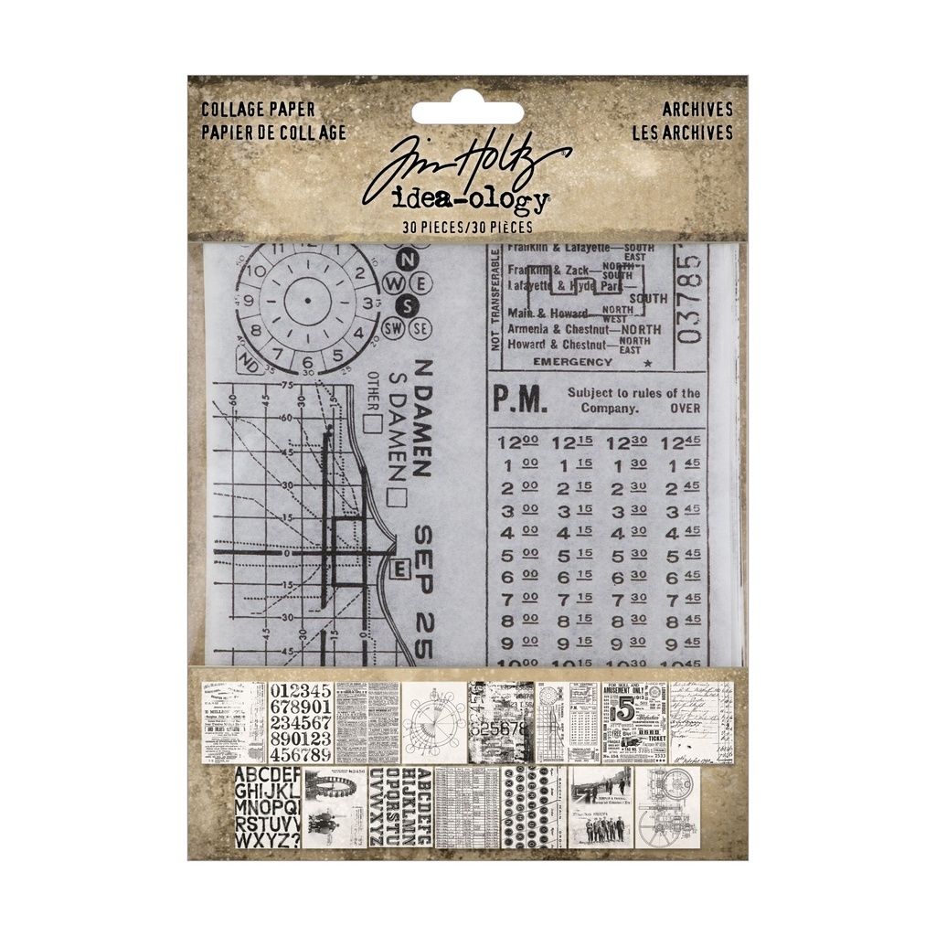 Tim Holtz Idea-ology - Collage Paper Archives 