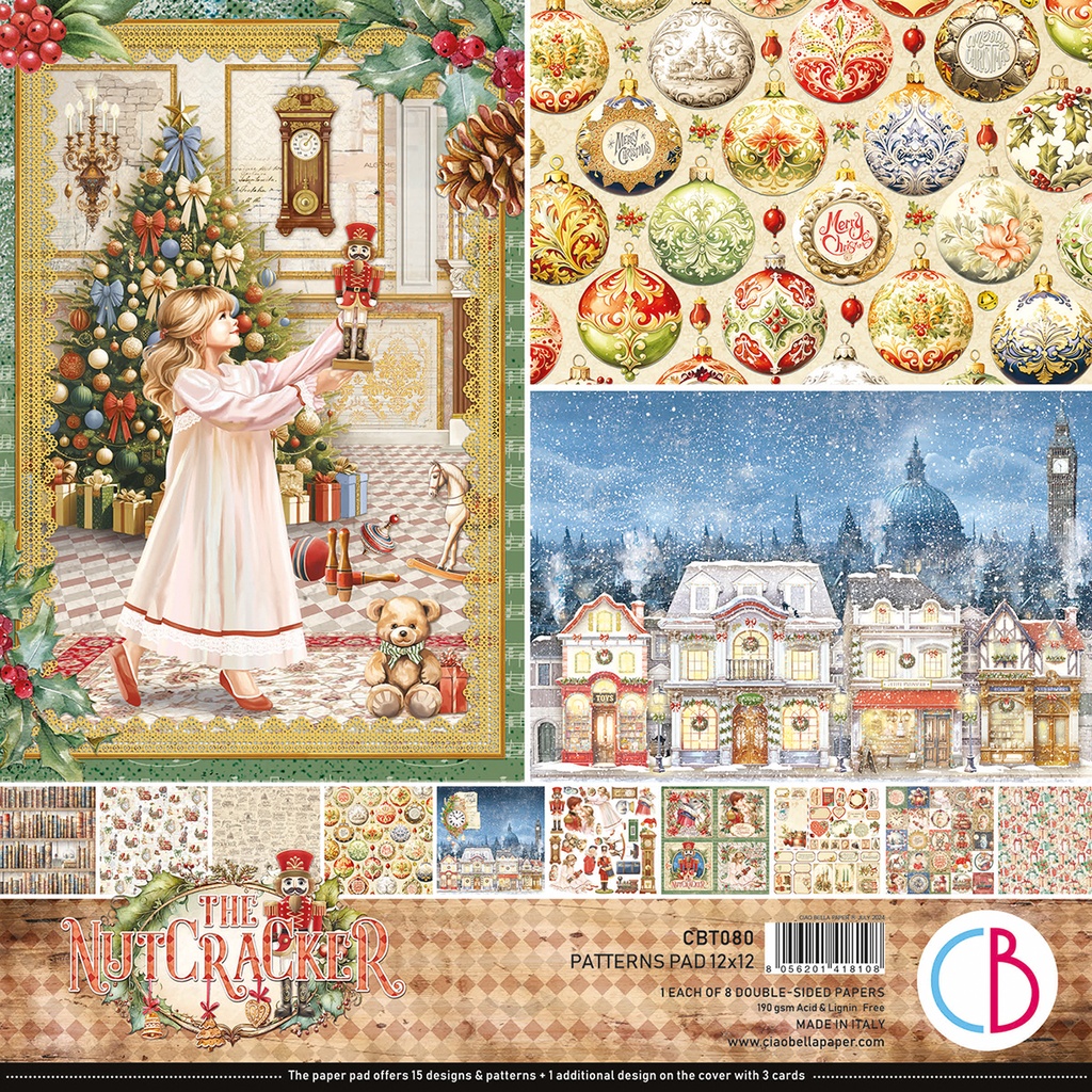 Ciao Bella Paper - The Nutcracker - 12"x12" Patterns Pad 