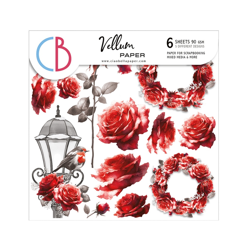 Ciao Bella Paper - Paris Je t’aime 6"x6" Vellum 