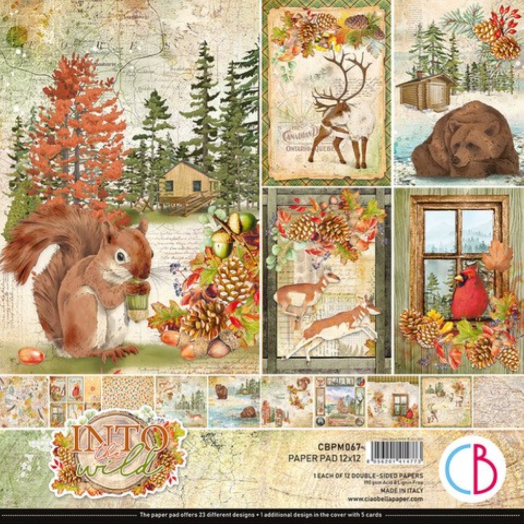 Ciao Bella Paper - Into the Wild Paper Pad (12"x12")