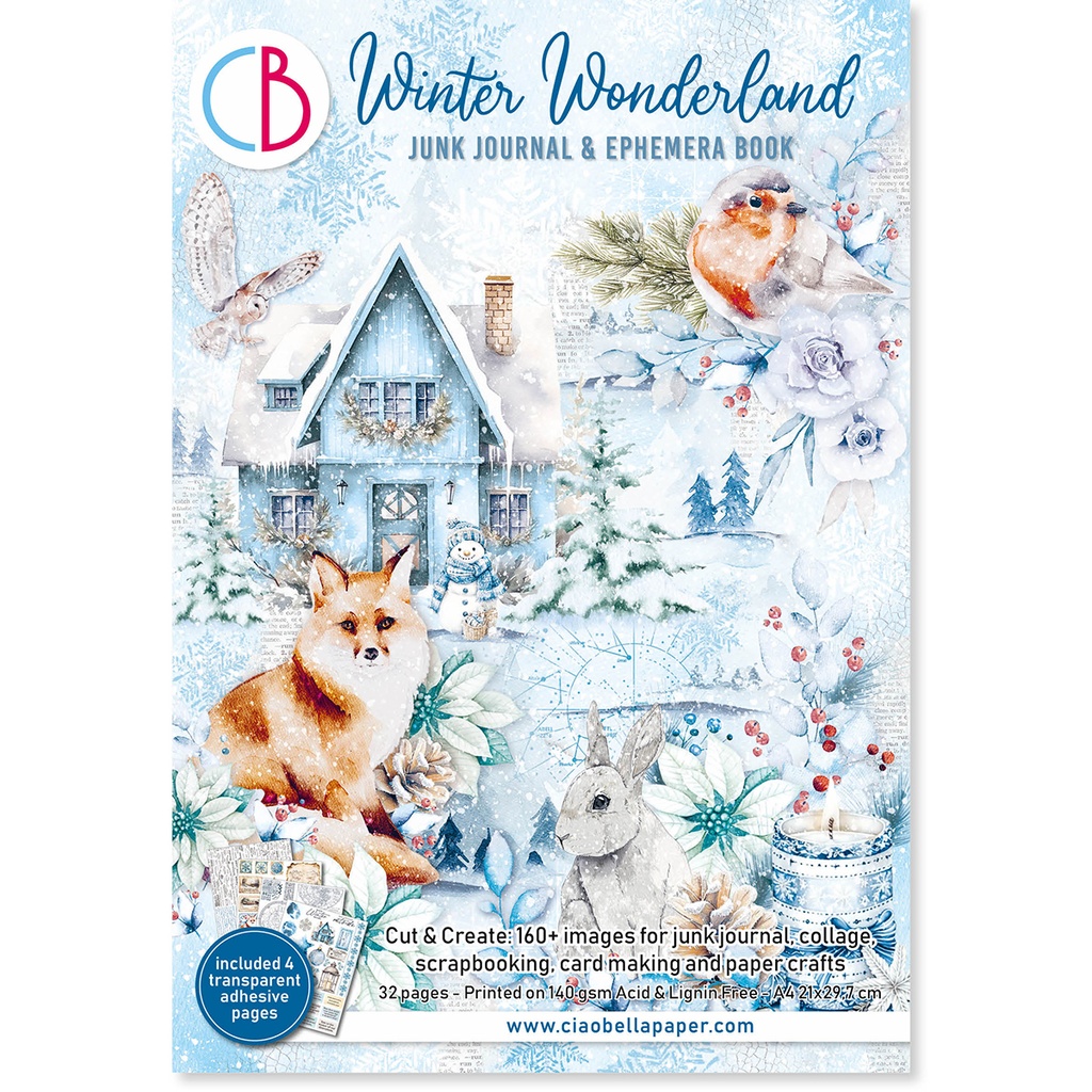 Ciao Bella Paper - Winter Wonderland - Junk Journal Ephemera Book 