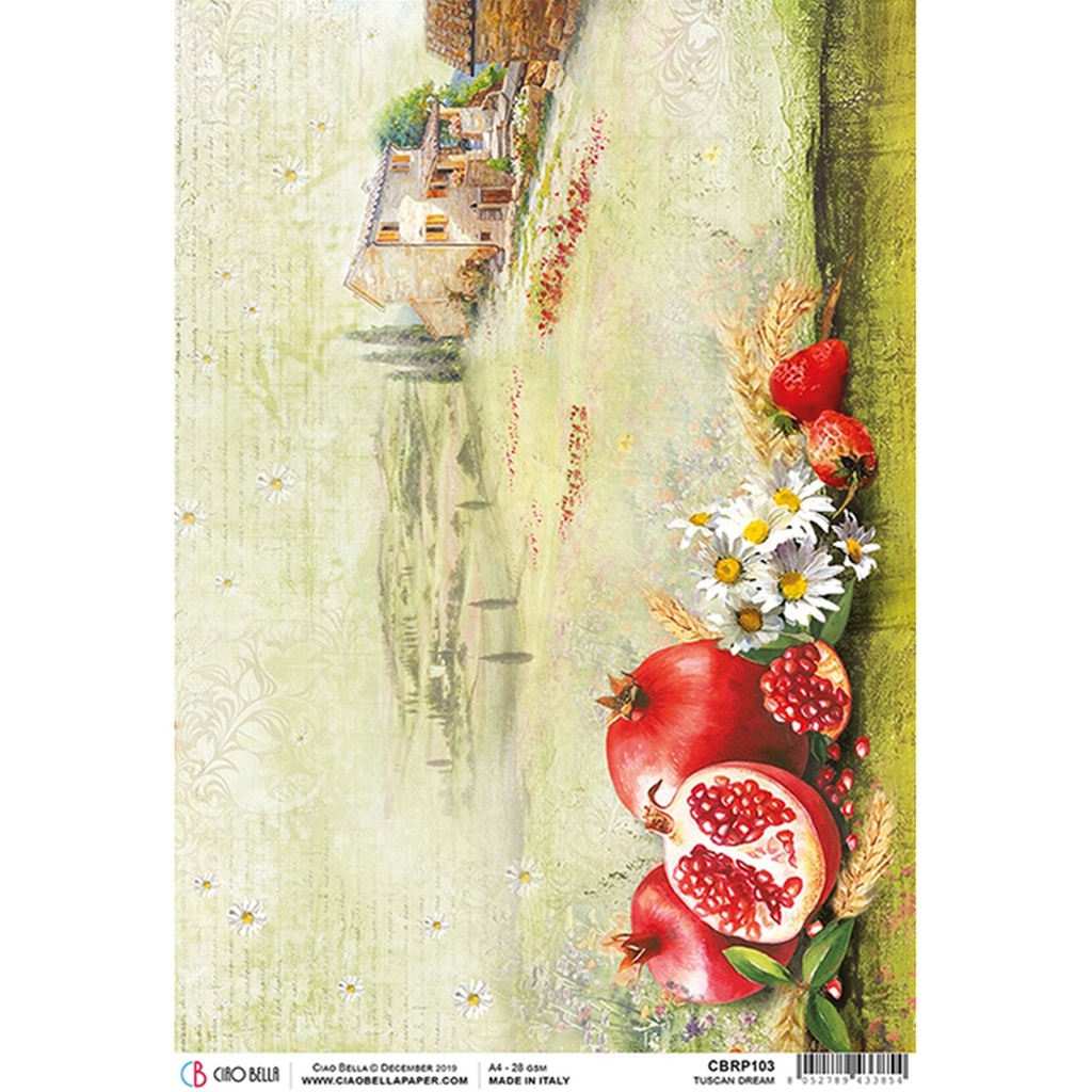 Ciao Bella Paper - Tuscan Dream A4 rice paper (5 Pack)