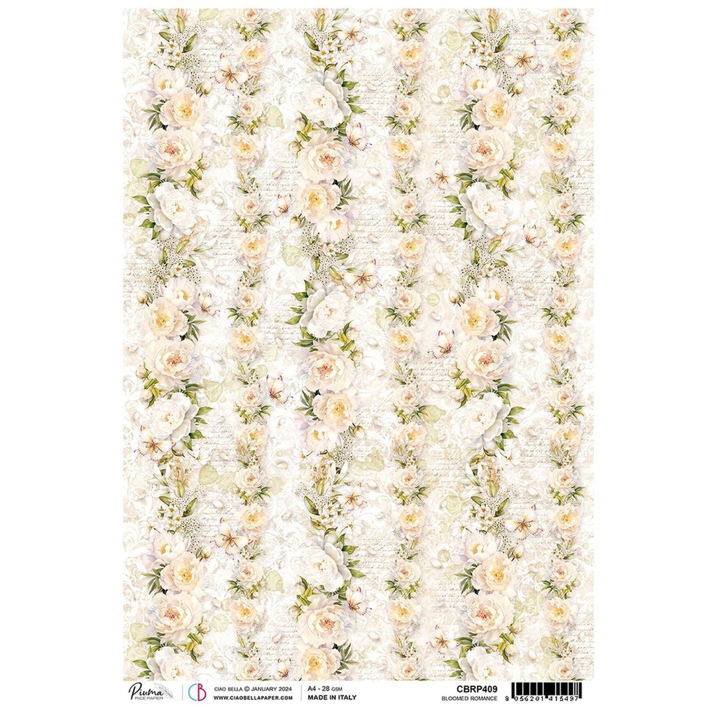 Ciao Bella Paper - Bloomed Romance A4 Rice Paper (5 pack)