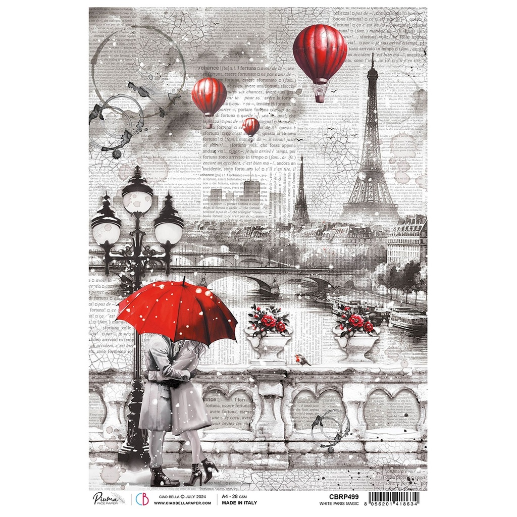 Ciao Bella Paper - White Magic Paris A4 rice paper (5 Pack)