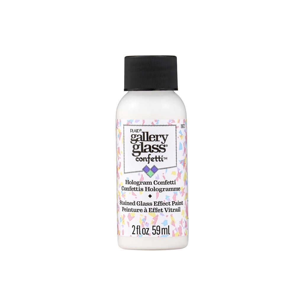 Plaid - Gallery Glass - 2oz - Confetti Hologram