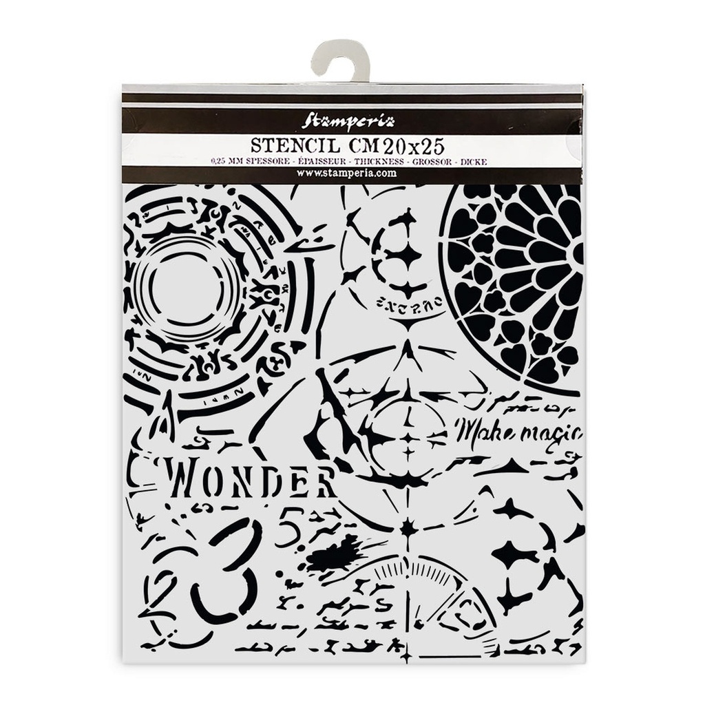 Stamperia - Master of Magic - Gothic Texture Stencil (20cmx25cm)