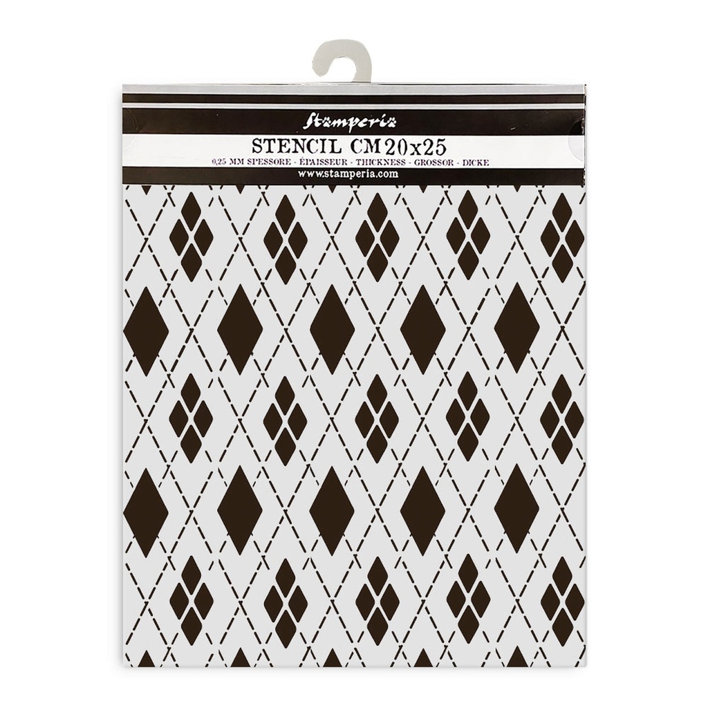 Stamperia - Master of Magic - Rhombus Pattern Stencil (20cmx25cm)